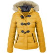 Horn buckle decoration women's cotton coat