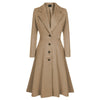 Women's long-sleeved woolen coat