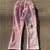 Letter Printed Drawstring Sweatpants For Men And Women