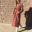 Retro mid-length trench coat