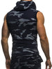 Camouflage round hem casual slim sleeveless