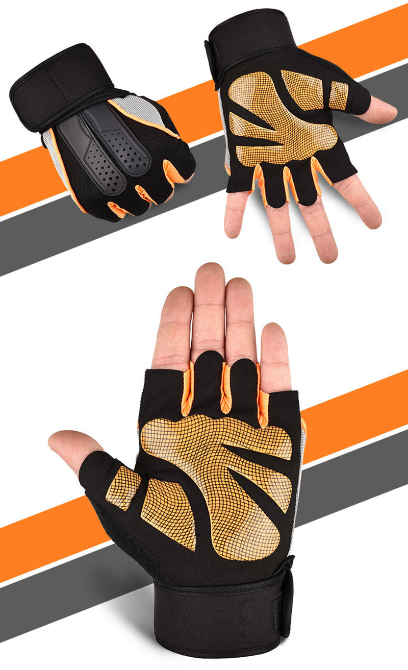 Outdoor Riding Long Wrist Half-finger Gloves