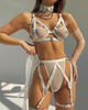 New  Lingerie Temptation Traction Uniform Three-point Bondage Suit Backless