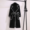 Women's Slimming Mid-length Lace-up Woolen Coat