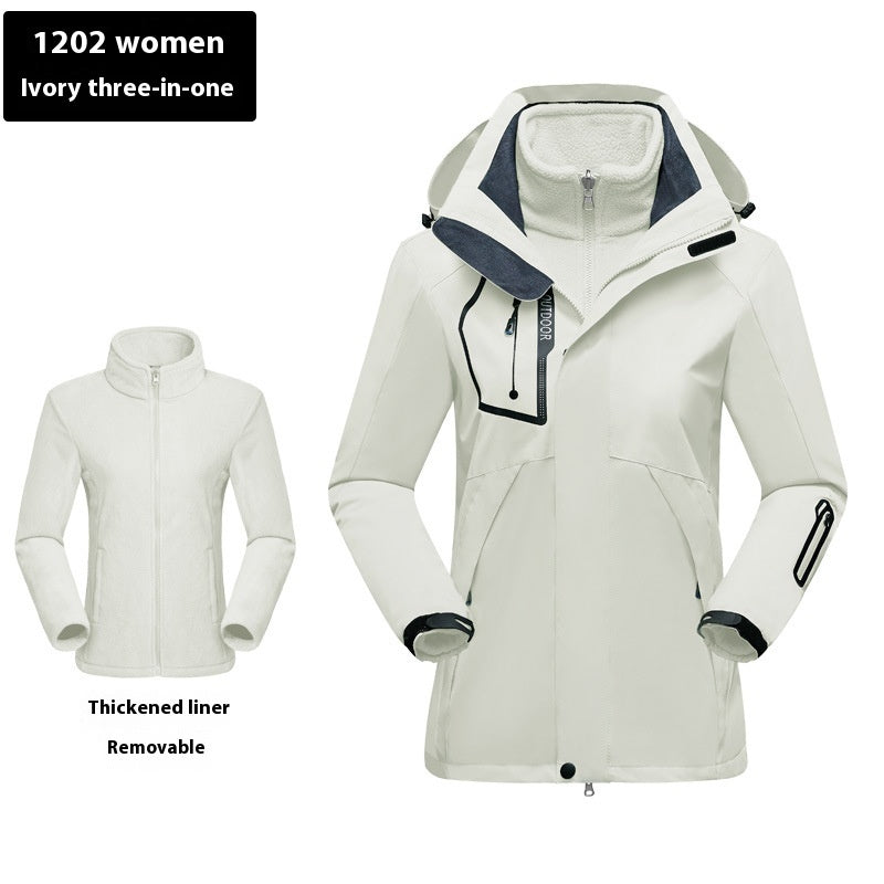 Outdoor Windproof Warm Shell Jacket Two-piece Set