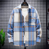 Men's Brushed Long Sleeve Shirt Casual Plaid