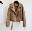 Women's Short Leather Jacket Spring And Autumn