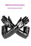 Sexy Gloves Black Leather Bar Performance Pole Dance Auxiliary Tools Dark High Elasticity Sleeve Cover