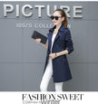 Slim Women Trench Coat Plus Size Mid-length