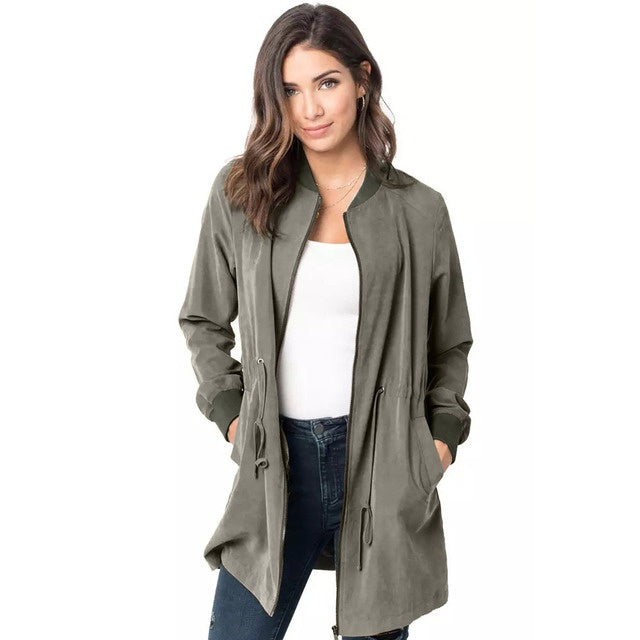 European and American women's new trench coat