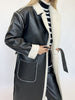 Casual Leather Thickened Trench Coat Loose Fashionable Jacket