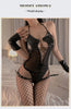 See-through Little Devil Uniform Sexy Lingerie Tight Leather Clothing