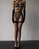 Leopard Print Heavy Industry Complex Strap Three-piece Lingerie