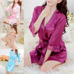 Women's Sexy Lingerie Set Sexy Ice Silk Robe with Bathrobe