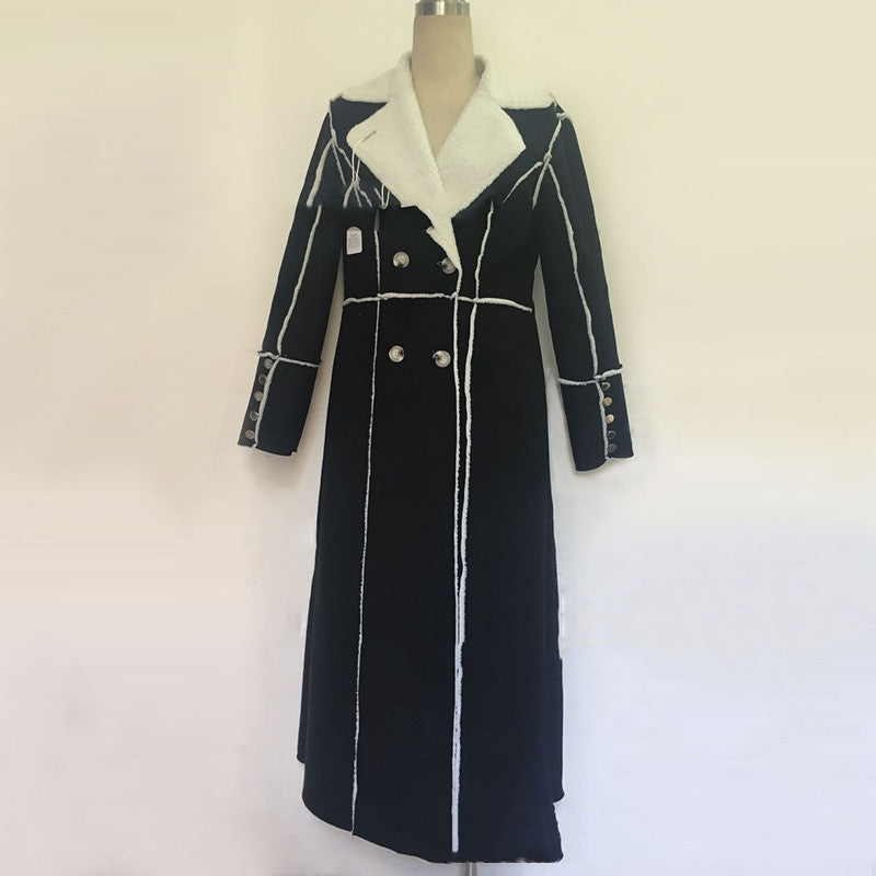 European And American Women's Long Sleeved Cardigan Trench Coat