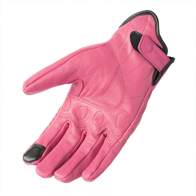 Men's Motorcycle Riding Gloves Retro Touch Screen Anti-fall Short