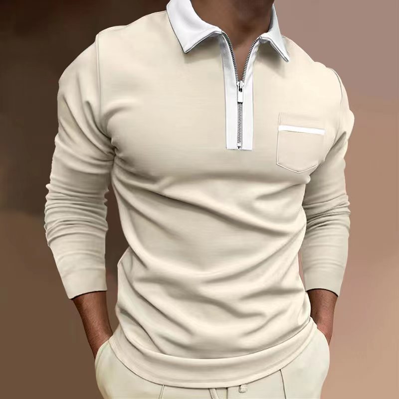 Fashion Slim Fit Pocket Long Sleeve Men's T-shirt