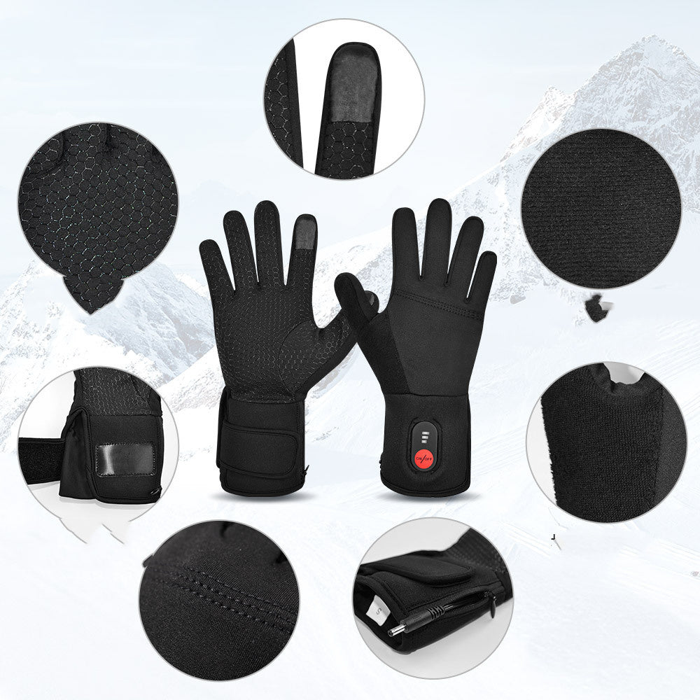 Outdoor Mountaineering Heating Gloves For Sports Riding In Winter