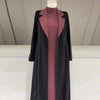 Fashion Colorblock Long Cardigan Trench Coat