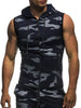 Camouflage round hem casual slim sleeveless