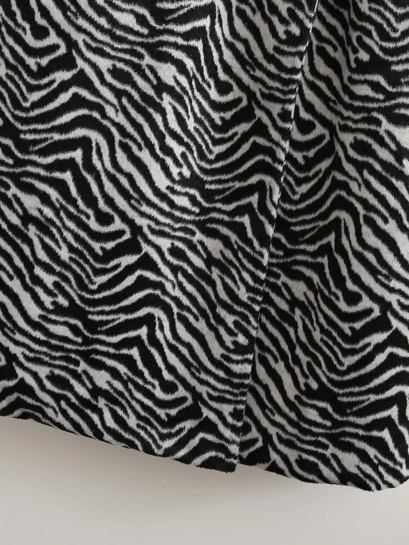 Style Retro Zebra Print Loose Coat