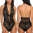 Sexy Lingerie Black High-Grade Lace Low-Cut Bodysuit