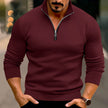 Men's Casual Solid Color Long-sleeved T-shirt Top