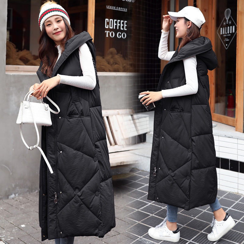 Women's Down Mid-length Thickened Vest Jacket