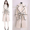 Women's Slimming Mid-length Lace-up Woolen Coat