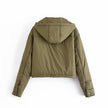 Women's Polyester Fashion Hooded Cotton Jacket