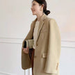 Women's Fashion Personality Camel Small Suit Jacket