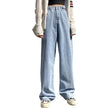 Wide Leg Jeans Vertical Fit Mopping Pants