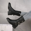 Low Heel Belt Buckle Fashion Martin Boots Women