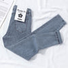 Jeans Female Slim Body Slim High Waist All-match Nine-point Pencil Feet