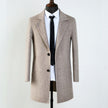 Double-faced Woolen Goods Wool Overcoat Mid-length Herringbone Pattern Handsome Jacket