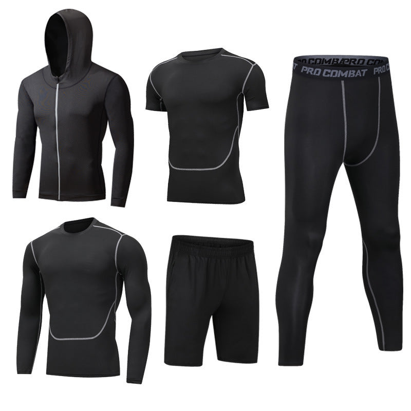 New 5-piece quick drying suit for leisure sports gym