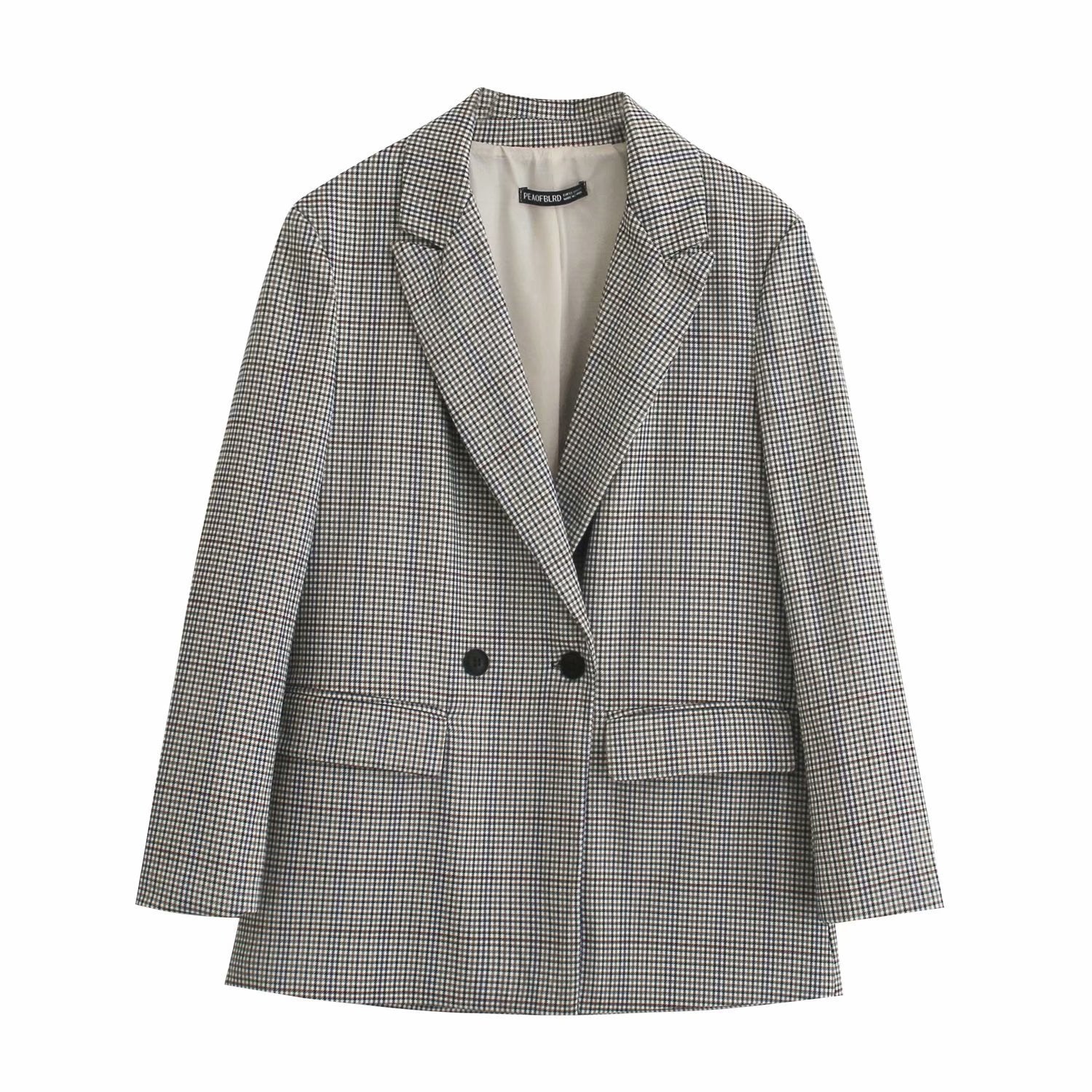 Commuter Light Cooked Double Breasted Casual Blazer