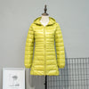 Autumn And Winter Lightweight Down Jacket Women's Mid-length Plus Size Hooded Slim Fit Oversized Coat