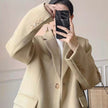 Women's Fashion Personality Camel Small Suit Jacket