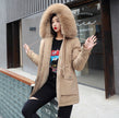 Oversized Fur Collar Cotton-padded Coat Loose Plus Velvet Thickening Women