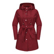 Spring And Autumn New Hooded Waterproof Coat Containing Belt Thin