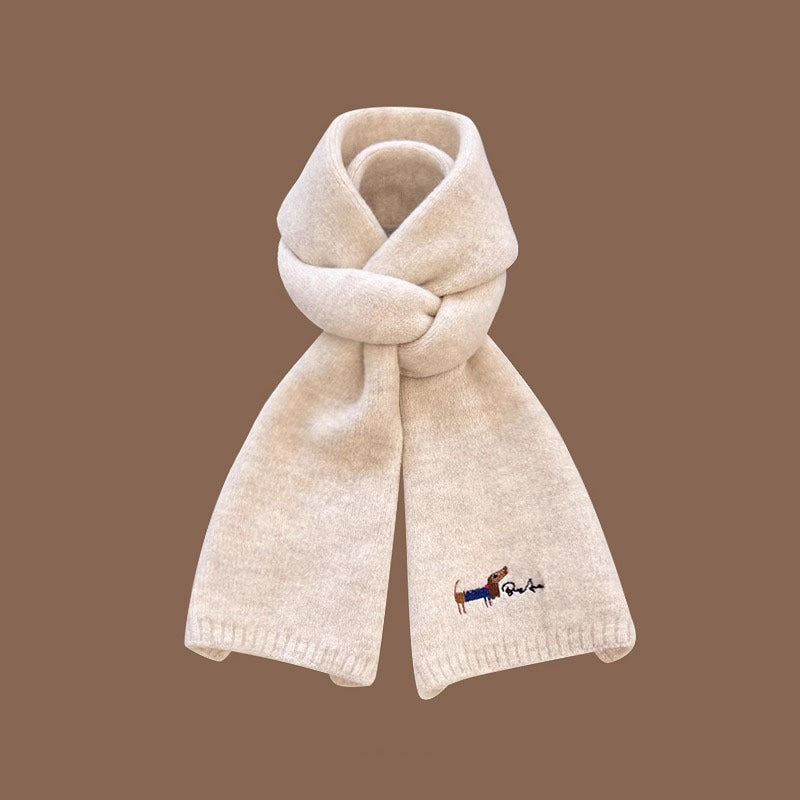 All-matching Warm Cold-proof Wool Knitted Small Scarf Women