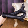 Over The Knee Boots High Chunky Heel Side Zipper