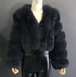 New Fur Women's Coat Short Stitching Long Sleeve