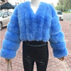 New Fur Women's Coat Short Stitching Long Sleeve