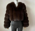 New Fur Women's Coat Short Stitching Long Sleeve