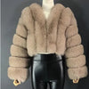 New Fur Women's Coat Short Stitching Long Sleeve