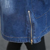 Women's Mid-length Long-sleeved Hooded Denim Jacket