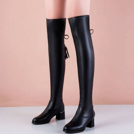 Casual Long Tube Knee Length Anti Slip And Wear-resistant Versatile Fashion Boots