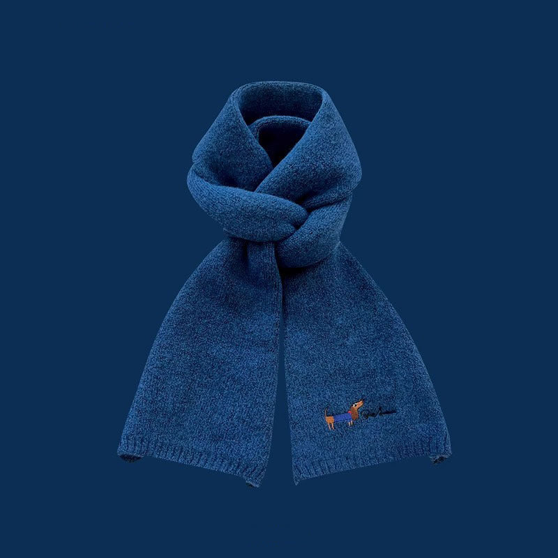 All-matching Warm Cold-proof Wool Knitted Small Scarf Women